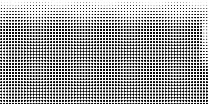Set of halftone dots gradient pattern texture isolated on white background. Straight dotted spots using halftone circle dot raster texture. Vector blot half tone collection.
