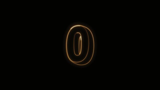5 Counting Down Animation Black Background 4K HighQuality Countdown Timer VFX