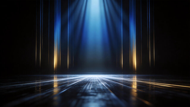 Stage blue spotlight effect