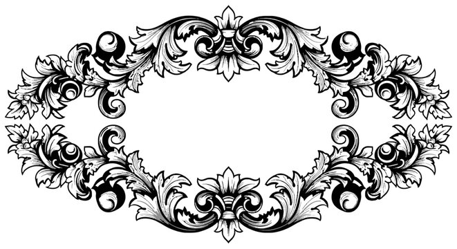 Intricate floral ornamental border design.