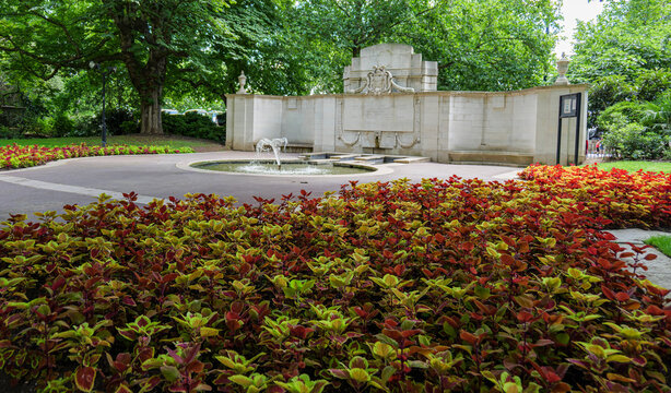 London - 07 09 2022: Major-General Lord Cheylesmore Monument in Victoria Embankment Gardens