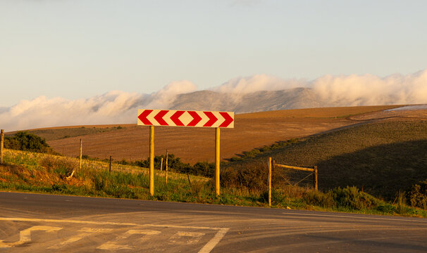 road signs at sunset, western cape, South Africa