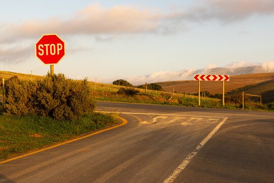road signs at sunset, western cape, South Africa