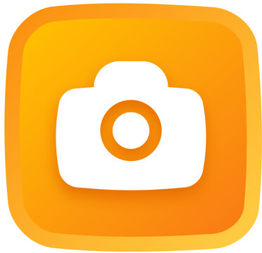 Camera orange cute colorful app icon