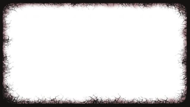 Seamless looping old rustic photo film frame on transparent background