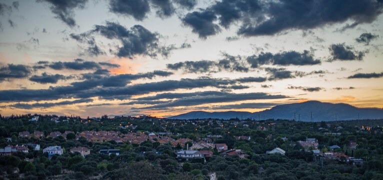 Sunset, Madrid, Spain, Parquelagos Torrelodones, Sierra Noroeste, Navacerrada, Europe