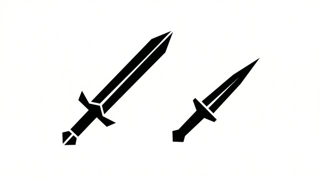 set of vector swords