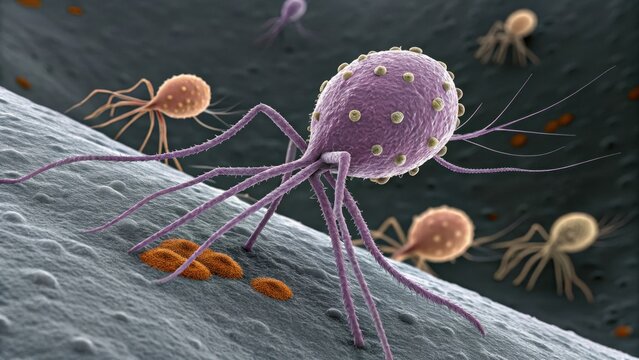 Bacteriophage virus infecting bacteria