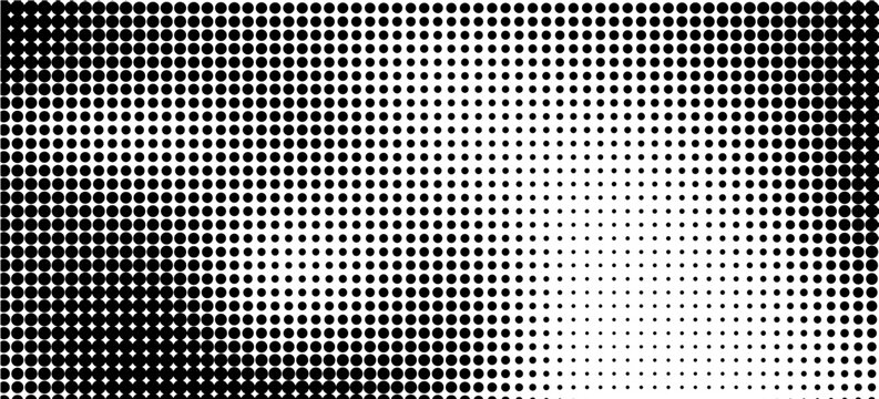 Background with black dots - stock vector. Basic halftone dots effect in black and white color. Halftone effect. Dot halftone. Black white halftone.modern dots arts