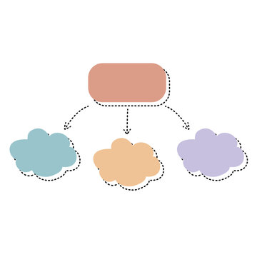 Colorful Step Infographic Creative Doodle Hand Drawn Process Mindmap Flowchart