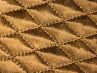 Fototapeta premium Quilted Golden Fabric Texture