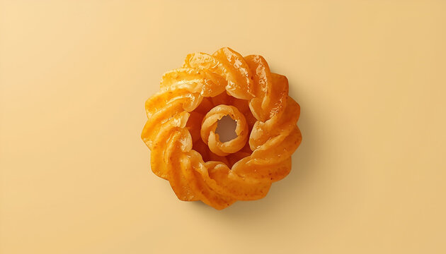 Pon de Ring Donut on a Yellow Background