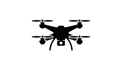 Modern quadcopter drone flying with four propellers in mid-air Vector © AMANULLAH 