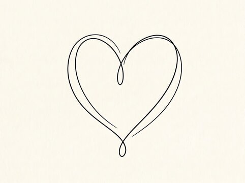 Simple hand-drawn heart shape with a dripping effect