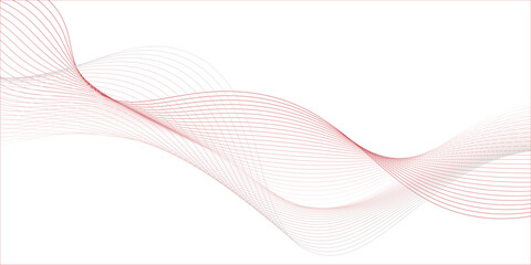 abstract red wave background, red wave vector illustration with wavy lines and digital light flow creates a modern business wallpaper texture, graphic design Banner Pattern background template, © AFIYA
