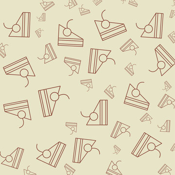 Slice cake pretty art element trendy design vector colorful background