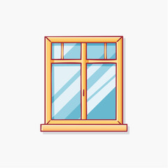 Obraz premium Cartoon Window Illustration