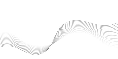 Fototapeta premium White wave lines banner background design, minimal seamless lines wavy pattern in mesh and motion abstract, modern technology background texture or artistic wallpaper backdrop, 