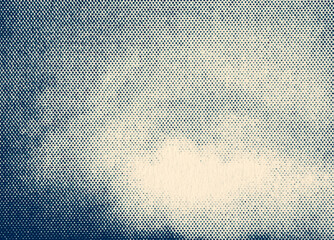 Blue halftone sky cloud macro print texture with copy space background © Vjom