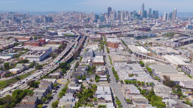 San Francisco Downtown Skyline Aerial View From Potrero Hill 01