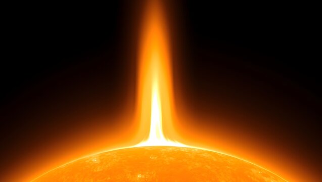 The Solar Arc of Fire &mdash; A Million‑Kilometer Plasma Prominence Soaring Above the Sun&rsquo;s Limb