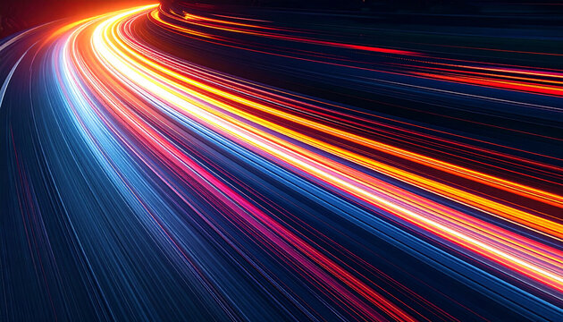 tra&icirc;n&eacute;es lumineuses abstraites de vitesse