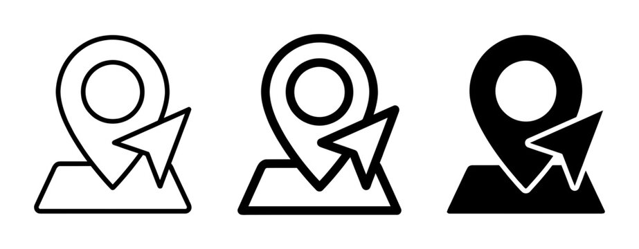 Location Pin Icons, Map Marker Set, Navigation Pointer Graphics, GPS Symbol Collection