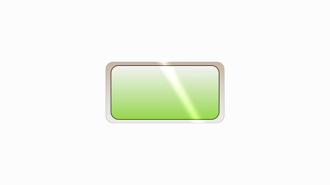 Vector of a shiny transportation window during a trip. On a green background.