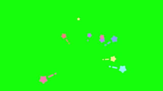 流星がどんどん飛びでるアニメーション