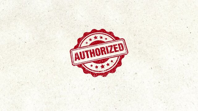 Authorized Wooden Rubber Stamp Seal Animation