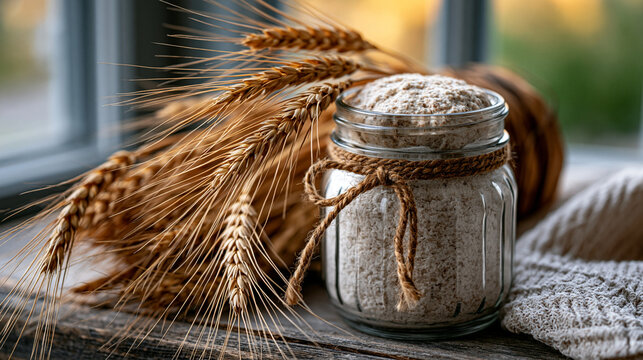 Heritage grain baker shaping emmer wheat boules at 3am, single overhead light casting dramatic shadows on floured hands, worn wooden workbench, perfect for artisan bread, overnight baking, and conte