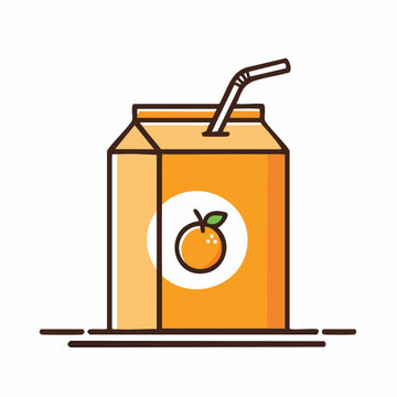 Orange Juice Box Icon