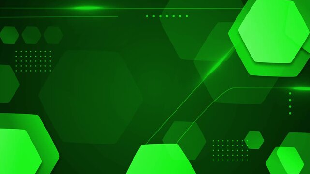 Abstract minimal hexagon tech background animation