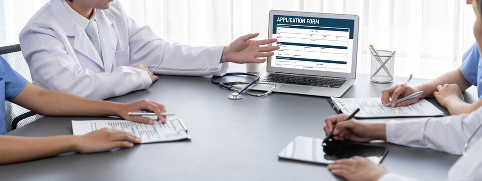 Online application form for brisk registration on the internet website
