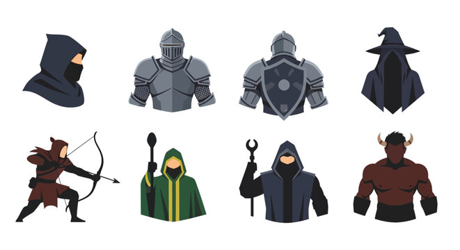 Fantasy RPG Character Avatars and Full Body Illustrations.