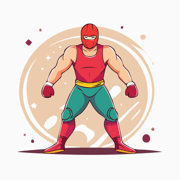 Cartoon Wrestler Character