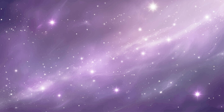 An abstract dark blue and purple galaxy background with a starry night sky texture, glowing nebula, and deep outer space cosmos illustration