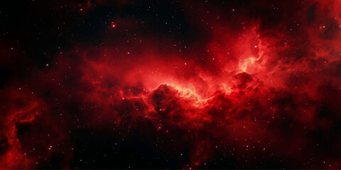 Fire explosion in deep space cosmic nebula background with red flames, stars, galaxy light, and sci-fi universe texture © RD Visuals
