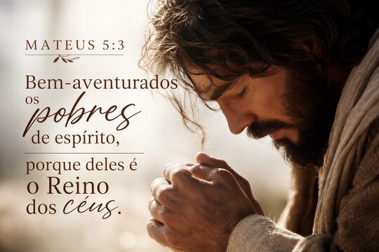 Blessed are the Poor in Spirit: Matthew 5:3 Portuguese Scripture on Humility and Heavenly Promise