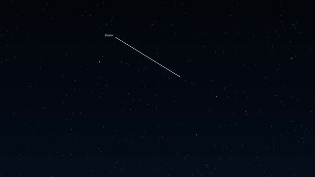 Gemini Castor Pollux Alhena Wasat Zodiac constellation educational labeled animation accurate night sky star field map glowing golden lines connecting bright stars deep space astronomy cosmos