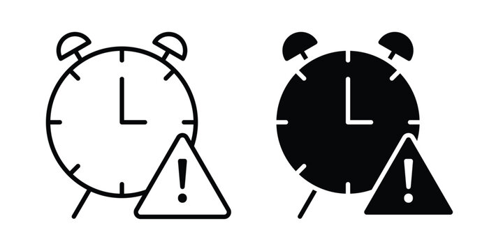 Alarm exclamation icon. symbol pictogram. UX UI icon