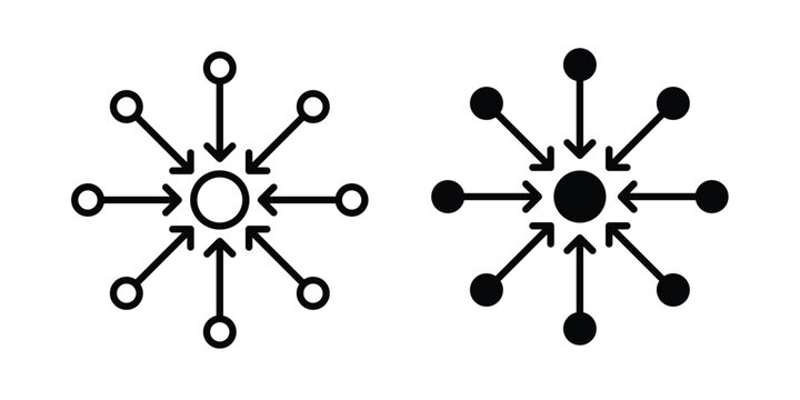 Centralized icon. symbol pictogram. UX UI icon