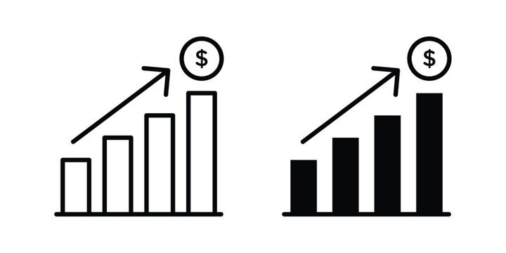 Chat arrow grow icon. symbol pictogram. UX UI icon
