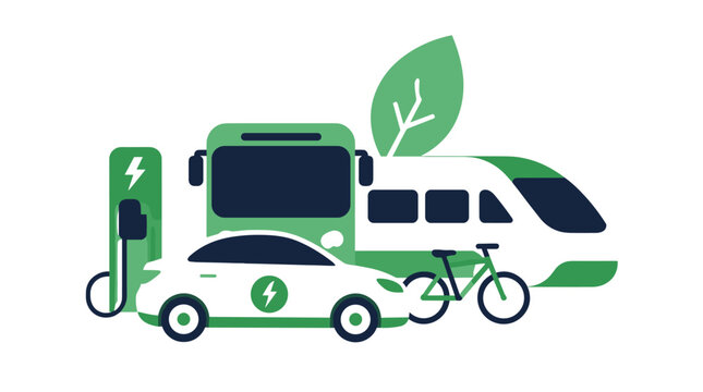 Eco Friendly Emergency Medical Transport Featuring Ambulance Van and Bicycle.