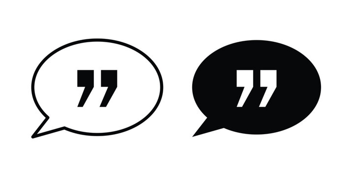 Comment quote icon. symbol pictogram. UX UI icon