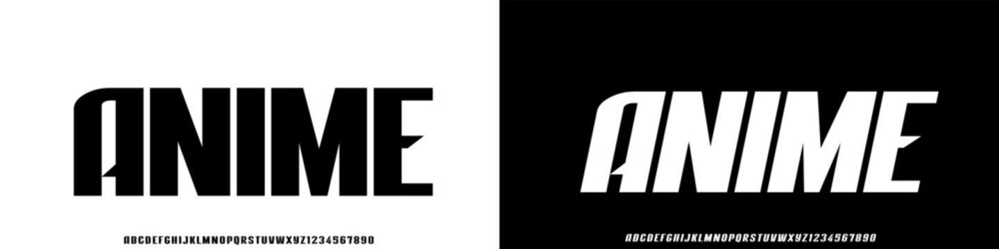 ANIME italic font. modern bold sans serif display font for urban branding minimalist logo and futuristic sport poster design