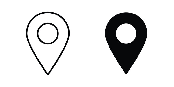 Map marker icon. symbol pictogram. UX UI icon