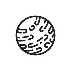 Mars planet icon, outline style © Joyadobe