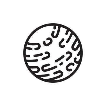 Mars planet icon, outline style