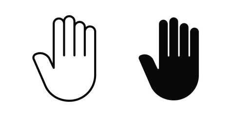 Obraz premium Raised hand icon. symbol pictogram. UX UI icon